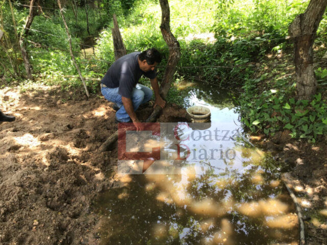 El Médico Veterinario Emilio Morrugares denuncia que el arroyo El Guayabito se ha secado en gran parte de su cauce, hasta este lugar llega el escaso líquido.